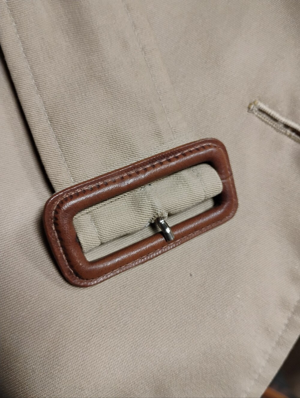 Vintage Burberry  Double-Breasted Trench Coat with Signature Check Lining - Picture 10 of 11